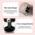 thumbnail image 4 of JessLab Black Makeup Brush Holder, 4 Compartments Vanity Organizer with Pop-Up Lid, 4 of 6