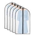 thumbnail image 1 of Bolsas de ropa totalmente transparentes para colgar ropa, bolsa protectora de ropa con cremallera para abrigos, chaquetas, camisas, 1 of 6