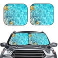 thumbnail image 2 of Zufioo Coral And Seashell On The Beach Print Folding Car Windshield Sun Visor, Anti-ultraviolet Sun Visor, Suitable for Trucks, Vans Car Accessories-Small, 2 of 6