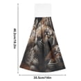 thumbnail image 3 of BZSMCE Hanging Hand Towels Fashion Tiger Huddle Pattern 2-Pack - Velcro Style Bathroom Kitchen Towels, 3 of 7