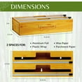 thumbnail image 5 of Convenian 2 in 1 Bamboo Foil and Plastic Wrap Organizer, Plastic Wrap Dispenser with Cutter, Compatible with 12 Roll for Plastic Wrap, Wax Paper, and Aluminum Foil Organization and Storage, 5 of 7
