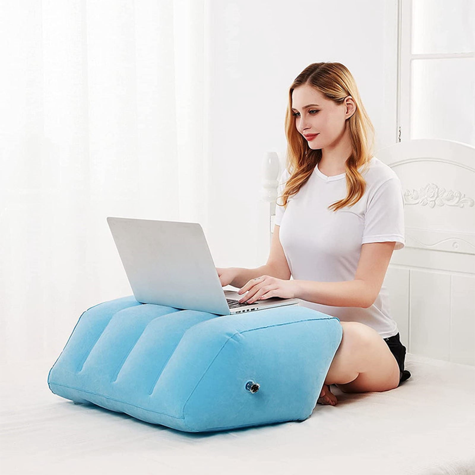 Inflatable Leg Elevation Pillow, Wedge Pillow for Sleeping, Portable Wedge Pillow, Improve Circulataion and Reduce Swelling, for Sleeping, Recovery