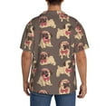 thumbnail image 3 of Kdxio Men's Hawaiian Shirt for Men Short Sleeve Shirt Cut Pug Summer Casual Holiday Beach Button Down T-Shirts, 3 of 5