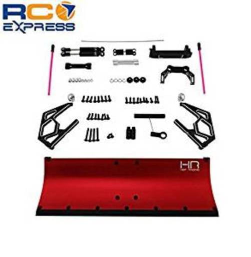 Hot Racing SCX1213P02 Complete Red Aluminum Snow Plow Kit Axial SCX10 II 