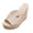 Beige, variant on Women Platform Wedge Heel High Slippers Canvas Casual Comfortable Slide Sandals For Summer Beach Walk, Beige