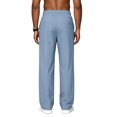 thumbnail image 5 of Athletic Pants for Men Drawstring Elastic Waist Wide Leg Pants Summer Lightweight Quick Dry Joggers, M, 5 of 8
