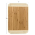thumbnail image 2 of Classic Cuisine 82-KIT1006 18 x 12 x 0.75 in. Two Tone Bamboo Cutting Board Serving Board with Juice Groove, 2 of 8