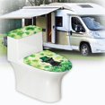 thumbnail image 5 of HELLHERO Toilet Seat Lid Cover, Easy to Install Polyester Toilet Seat Lid Cover Set, St. Patrick's Cat Clover, 5 of 6