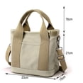 thumbnail image 2 of Bolso de mano pequeño con cremallera Bolso de mano para mujer Bolso bandolera de lona Bolso de hombro Bolso tipo cartera Bolso tipo mensajero Bolso de mano para mujer，Caqui, 2 of 7