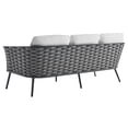 thumbnail image 5 of Lounge Sofa, White, Aluminum, Metal, Fabric, Modern Contemporary, Outdoor Patio Balcony Cafe Bistro Garden Furniture Hotel Hospitality, 5 of 7