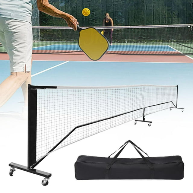 Red de Pickleball para entrada de vehículos, incluye bolsa de transporte, tamaño reglamentario de , para principiantes, partidos en la entrada con rueda