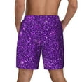 thumbnail image 3 of Xecao Purple Glitter for Men's Swimming Trunks Swim Trunks Quick Dry Swim Shorts with Mesh Lining Funny Swimwear Bathing Suits, 3 of 9
