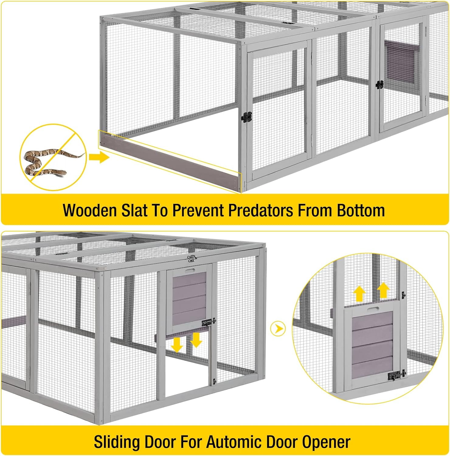 AIVITUVIN Chicken Coop Run Extension 20.73 ft² Large Chicken Pen Rabbit Enclosure Duck House