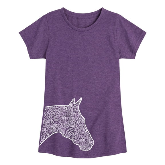 Instant Message - Henna Horse -Girls Toddler And Youth Short Sleeve T-Shirt
