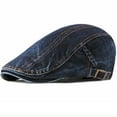 thumbnail image 3 of SikaFu Women Men Cap Spring Summer Sun Hat Denim Gastby Ivy Newsboy Flat Cap Adjustable Berets Men Women Cotton Jeans Beret Cap, 3 of 6