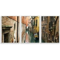 IDEA4WALL 3 Piece Framed Canvas Wall Art for Living Room, Bedroom Italy City Landscape Canvas Prints for Modern Home Decoration Ready to Hang