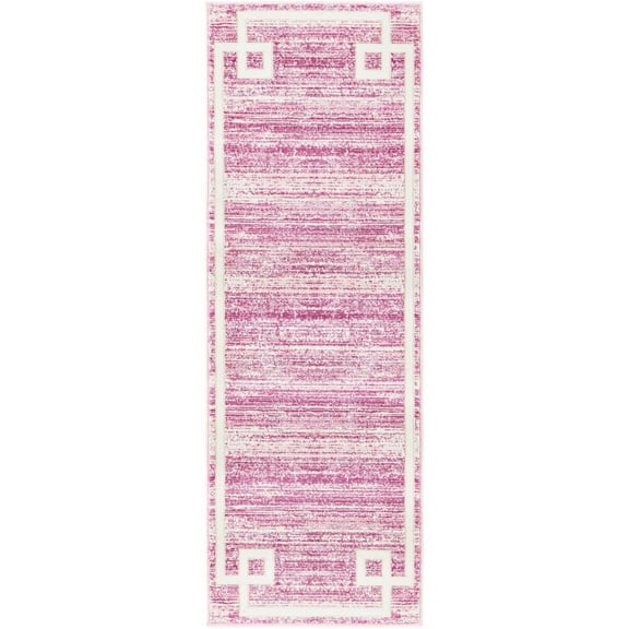 Jill Zarin Uptown Collection Area Rug - Lenox Hill (2' 2" x 6' 1" Runner Pink/Ivory)