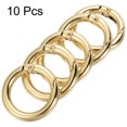 thumbnail image 3 of Unique Bargains Light Gold Round Zinc Alloy Spring Gate O Ring Snap Clip Buckle (10 Pack), 3 of 5