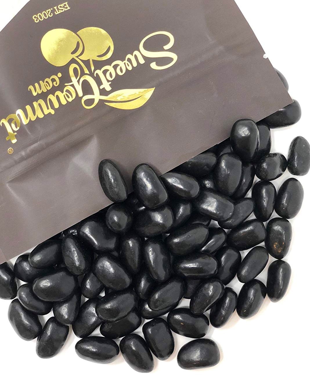 SweetGourmet Black Jelly Beans Eggs Licorice Flavor Jelly Bulk Candy 2 Pounds