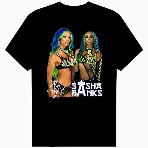 Reprint Rare New Sasha Banks Legit Boss T-shirt For Men Women Black Size S-5XL ND1220