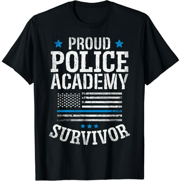 Proud Police Academy Survivor T shirt Funny Graduation Gift T-Shirt