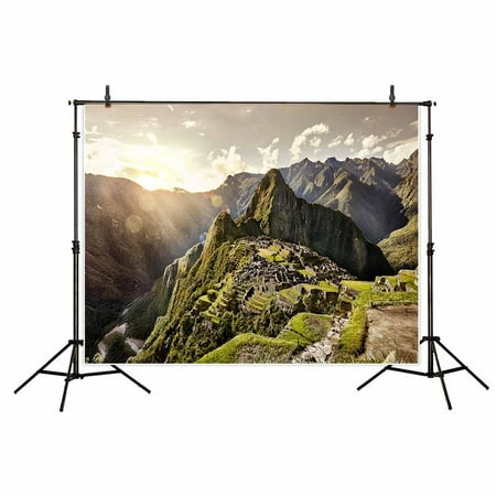 - HelloDecor Polyster 7x5ft Machu Picchu Scenic Natural Photography Backdrops history Ruins portrait Backdrop Photo Studio Prop Background Photobooth