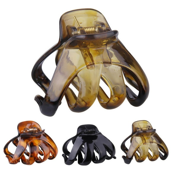 Travelwant 4Pcs Large Grip Octopus Clip No Slip Spider Hair Clips Octopus Jaw Hair Clips for Thick Long Hair Women Girls