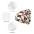 thumbnail image 3 of Pofeuu Abstract Pink Plaid Butterfly Print Beanie Hat for Men Women Knit Winter Hat Warm Cuffed Skull Beanie Slouchy Soft Unisex, 3 of 6