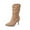 Khaki, variant on Dasayo Slouch Womens Boots Black Mid-Calf Wide Calf High Heel Dressy Pointed Toe Boots Woman Shoes 35