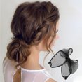 thumbnail image 2 of Unique Bargains 1 Pc Bow Ribbon Duckbill Hair Clips Black, 2 of 5