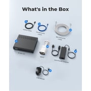 Reolink RLK8-800B4 4K PoE 8-Channel NVR System, 4 Plug-in Cameras, 2TB HDD, Smart Detection, Continuous Recoding