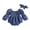 Blue, variant on BemeyourBBs Newborn Baby Girl Denim Romper Outfits Jeans Smocked Bubble Romper Cute Girls Spring Summer Clothes Casual Long Sleeve Bodysuit Bow Headband 2 Pcs Set
