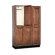 Salsbury Industries Executive Wood Locker Double Tier - Dark Oak