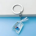 thumbnail image 1 of YUANOU Porte-Clés 3D Fantaisie en Résine Transparente Poisson Sac Enfants Adultes Hommes Femmes Réaliste(2), 1 of 6