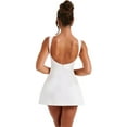 thumbnail image 5 of Women'S Summer Sleeveless Zipper Mock Neck Slim Fit A-Line Mini Dress Bodycon Party Club Dress for Women White L, 5 of 9