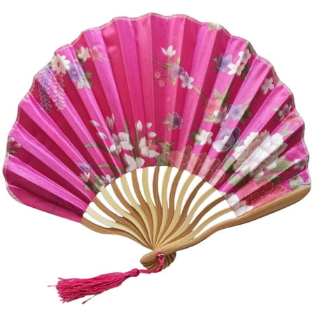 

Mnycxen Chinese Style Hand Held Fan Bamboo Paper Folding Fan Party Wedding Decor