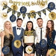thumbnail image 6 of AYUQI 30th Birthday Decorations Men Blue Gold Happy 30th Birthday Banner, 30th Birthday Balloons, Navy Blue Gold Latex Balloons Party Decorations Confetti Balloons for Men 30 Birthday Party Supplies, 6 of 7