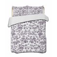 thumbnail image 2 of Purple Flower Queen Size Down Alternative Comforter, Lightweight Comforter Quilt Bedding Set with Pillow Shams Vintage Farmhouse Boho Leaf Spring Plant All Seasons Bed Comforter Duvet Insert 90"x96", 2 of 7