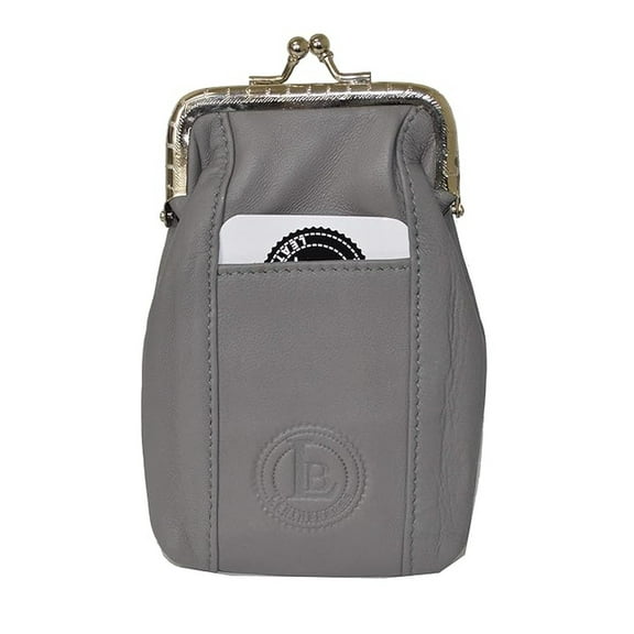 Leather Cigarette Case Pack Holder Regular or 100's Lighter Pocket by Leatherboss (Grey)