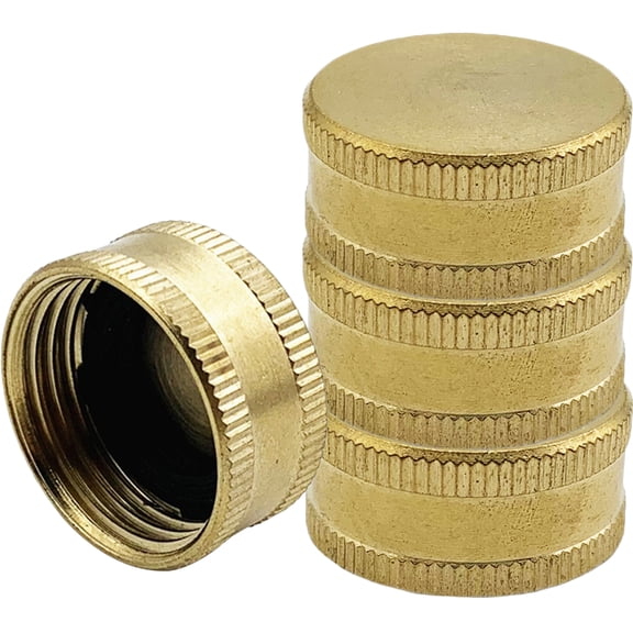 4 Pcs Garden Hose End Caps Female Metal Brass Plugs Water Hose Connector Accessories
