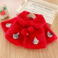 thumbnail image 3 of GYRATEDREAM Infant Toddler Girls Cozy Faux Fur Bolero Shrug Shawl Accessories Princess Cape Baby Warm Thicken Sweet Dress Coat for 0 Month-4 Years, 3 of 4
