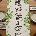 thumbnail image 5 of Table Runners 120 Inches Long Dress Scarves, St. Patrick's Day Farmhouse Coffee/Dining/Kitchen Table Runner for Living Room, Green Shamrocks Truck Plants Retro Beige 13x120 Inch, 5 of 9