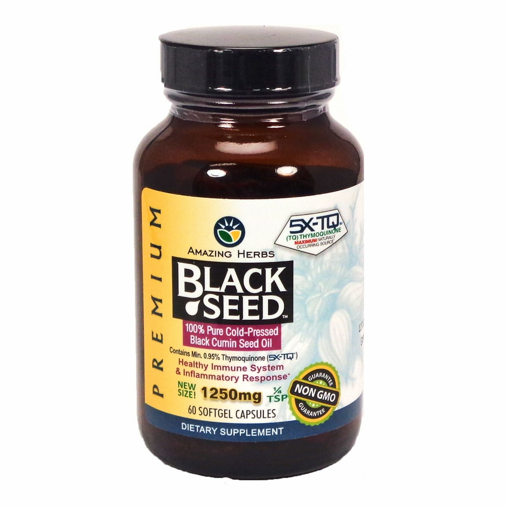 Black Seed Oil 1250 mg 60 Softgel Capsules