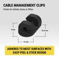 thumbnail image 3 of Scosche CMAA2-6PKRP StickEm 6 Pack Adhesive Cable and Wire Management Organizer Clips Holders Black, 3 of 8