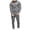 Dark Gray, variant on Men's Tracksuit Sets Outfit Activewear Full Zip Fleece Hoodie Jacket Cargo Sweatpant 2 Piece Casual Sweatsuit Navy