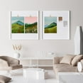thumbnail image 4 of PixonSign Adhesive Canvas Print Wall Art Set - Wildflower Meadow Mountain Art - Set of 3 Forest Plant Nature Wilderness Minimalist Wall Décor for Living Room, Bedroom - 12"x16" Panels, 4 of 5