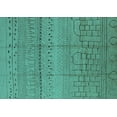 thumbnail image 1 of Ahgly Company Indoor Rectangle Solid Turquoise Blue Modern Area Rugs, 5' x 8', 1 of 4