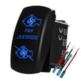 thumbnail image 1 of HAHDAXIA Blue Led Fan Override Rocker Switch with Jumper Wires 5Pin ON-Off SPST Toggle Switch for The ARB/Carling/NARVA 4x4 Caravan Automotive Dash Board 12V/20A 24V/10A, 1 of 6