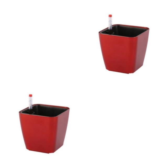 Macetas de flores duraderas Naiovety autorriego vino rojo 14*13*10.5 2Conjunto