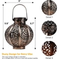 thumbnail image 2 of TRAHOO-2 Pack Hanging Solar Lights,Outdoor Ramadan Solar Lanterns Decorations,Waterproof Hanging Solar Light 6 Lumens,Brown, 2 of 4